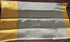 Semi Banarasi Kora Muslin Tanchui Soft Silk Saree Grey and Mustard