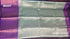 Semi Banarasi Kora Muslin Tanchui Soft Silk Saree Green and Purple