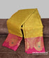 Semi Banarasi Kora Muslin Tanchui Soft Silk Saree Mustard and Pink