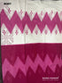 Pink Hand Printed Mulmul Saree with White Border