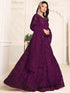 Purple Net Designer Anarkali Suit