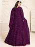 Purple Net Designer Anarkali Suit