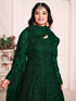Bottle Green Net Designer Anarkali Suit