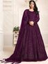 Purple Net Designer Anarkali Suit