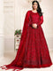 Red Net Designer Anarkali Suit