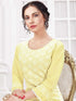 Yellow Rayon Lakhnavi Kurti with Pants