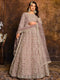 Light Purple Net Designer Anarkali Suit