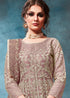 Net Embroidered Anarkali Salwar Suit In Mauve