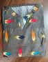 Grey Foil Printed Straight Cut Rayon Kurti